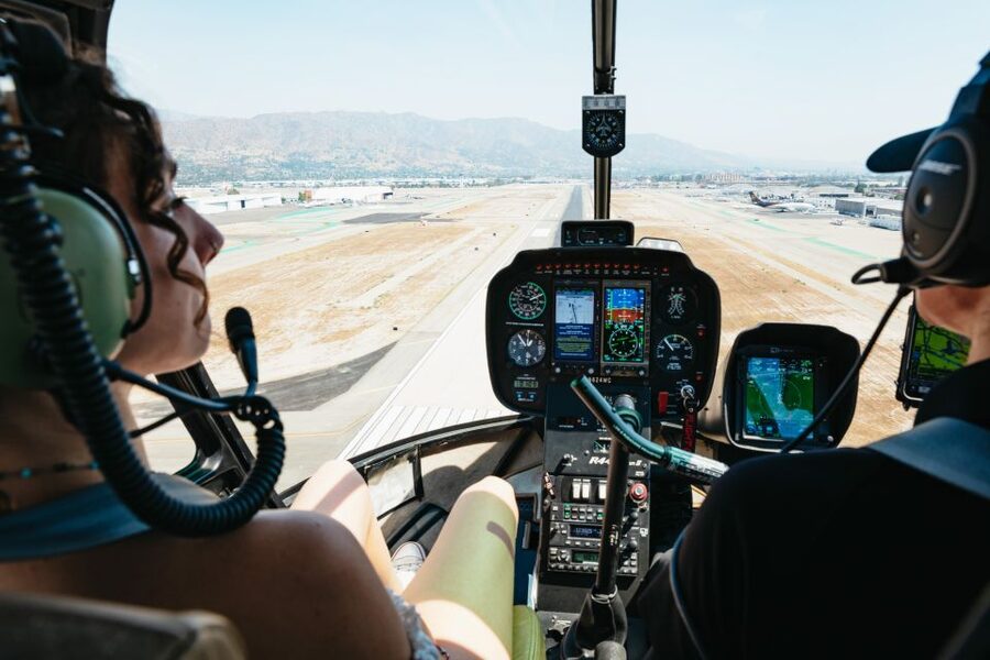Hollywood & Beverly Hills Celebrity Helicopter Tour - Taking off from Burbank Airport