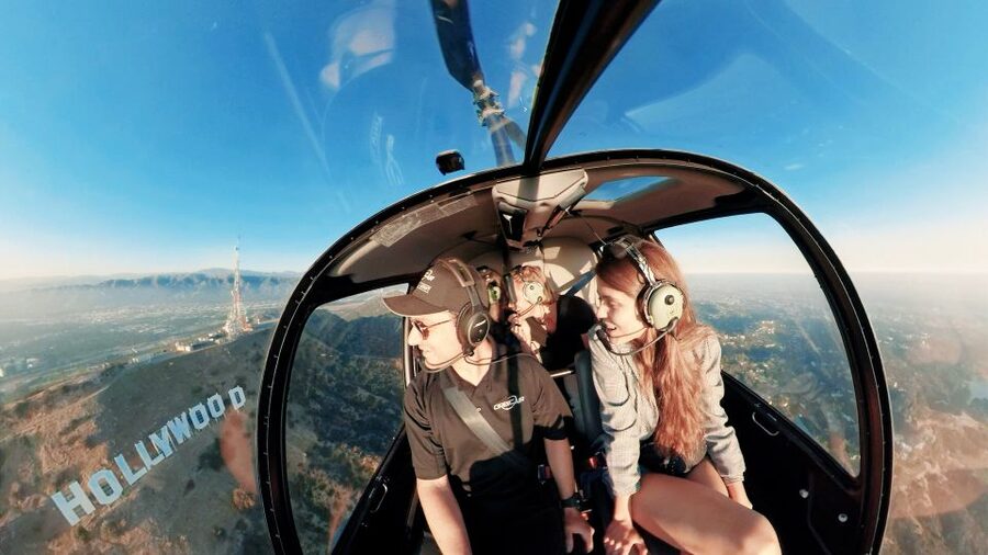 Hollywood & Beverly Hills Celebrity Helicopter Tour - The Hollywood Sign and Griffith Observatory