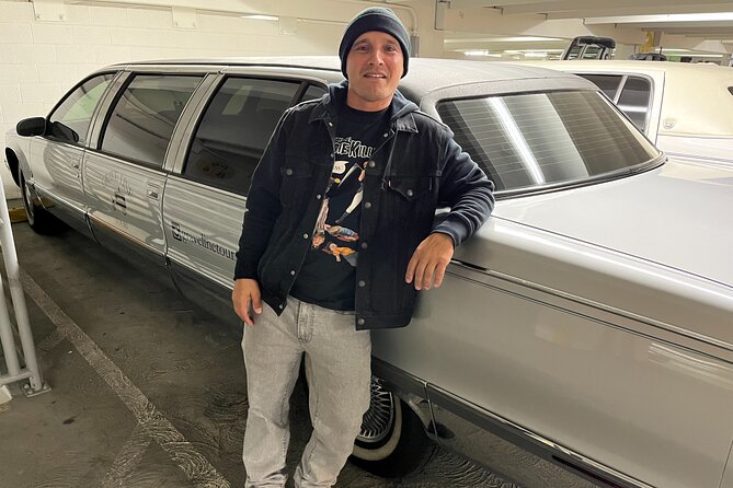 Hollywood Horror Story: The Black Dahlia Funeral Limo Tour - Riding in a Cadillac Fleetwood funeral limousine