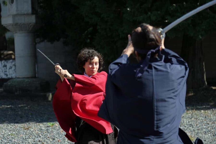 Kyoto : Samurai Movie Star Experience at Myokaku-ji Temple - Watching a professional chambara performance