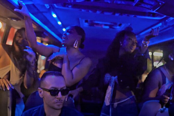 LA: TMZ Hollywood Nightlife Bar and Club Tour with Onboard DJ - The open-air bus and onboard DJ