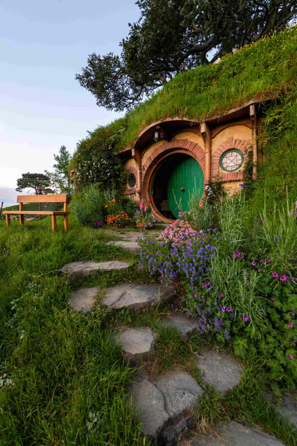Magical Hobbiton & Waitomo Caves Small Group from Auckland - Walking through the 12-acre Hobbiton Movie Set