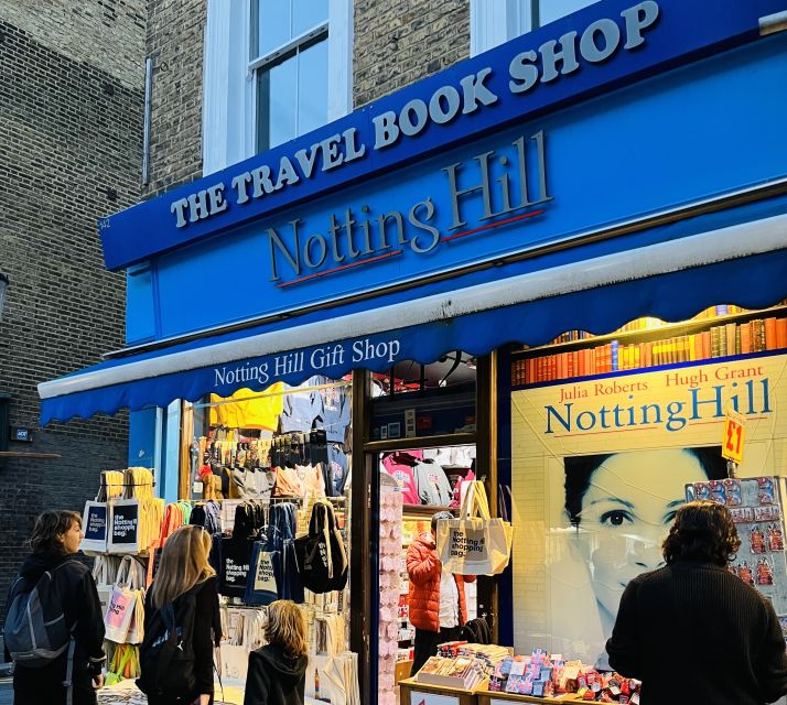 Notting Hill Walk Celebrities and Film Locations- London - The Notting Hill Book Shop and the famous blue door