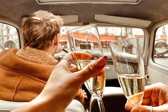 Paris TV Show Tour in a Open Top Vintage French Car Citroen DS - The Arc de Triomphe and the grand western avenues