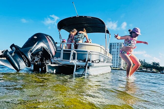 Pontoon Boat 26ft (12pp/115Hp) - Hollywood - FLL - SunBoat rental - Choosing a direction from Dania Beach