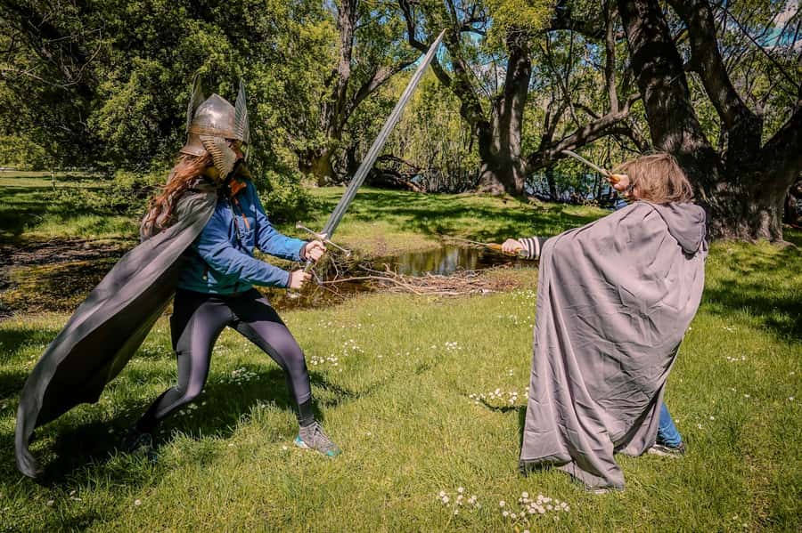 Queenstown: Lord of the Rings Locations Half-Day Tour - Replica swords turn a viewing tour into a game