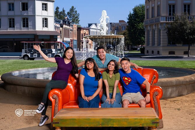 Warner Bros. Studio Tour & Hop-on Hop-off Bus Tour Package - Friends, Harry Potter, and DC Universe displays